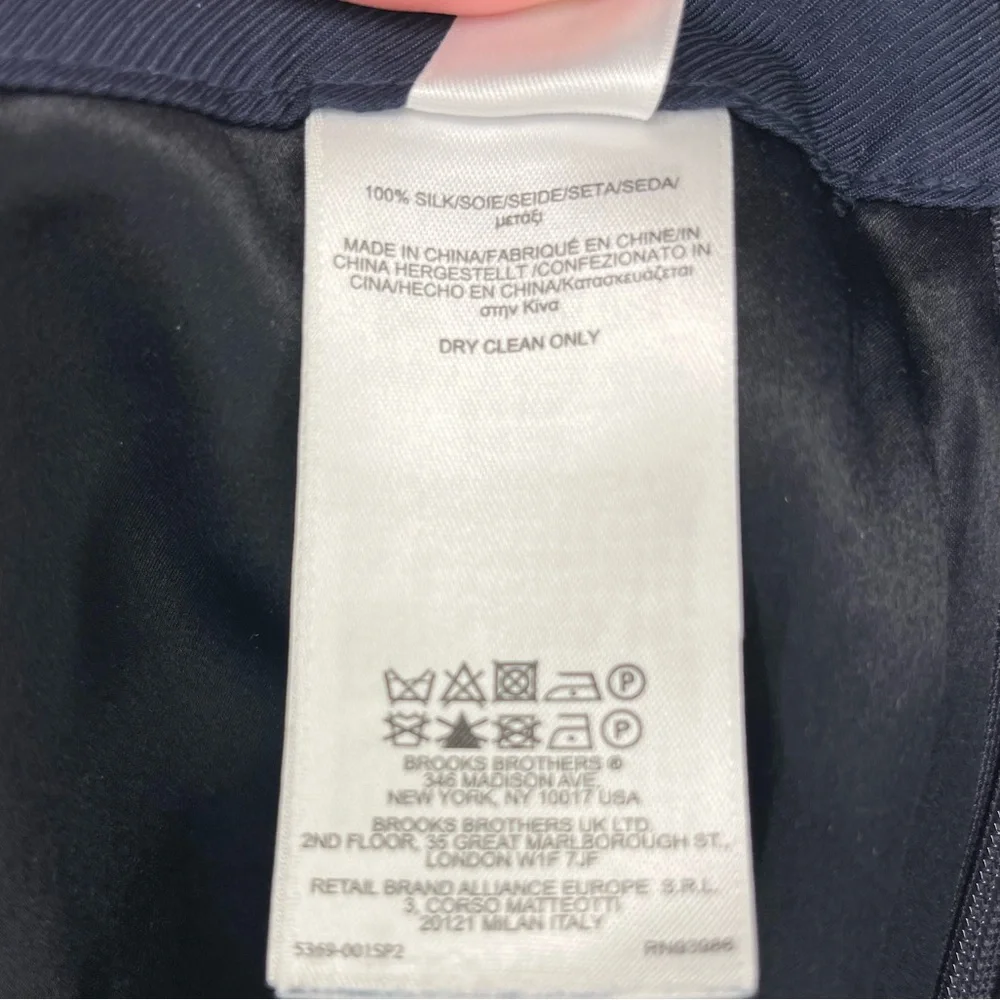 Brooks Brothers Silk Navy and Red Paisley Print Skirt Corpcore Office Luxury - Picture 7 of 9